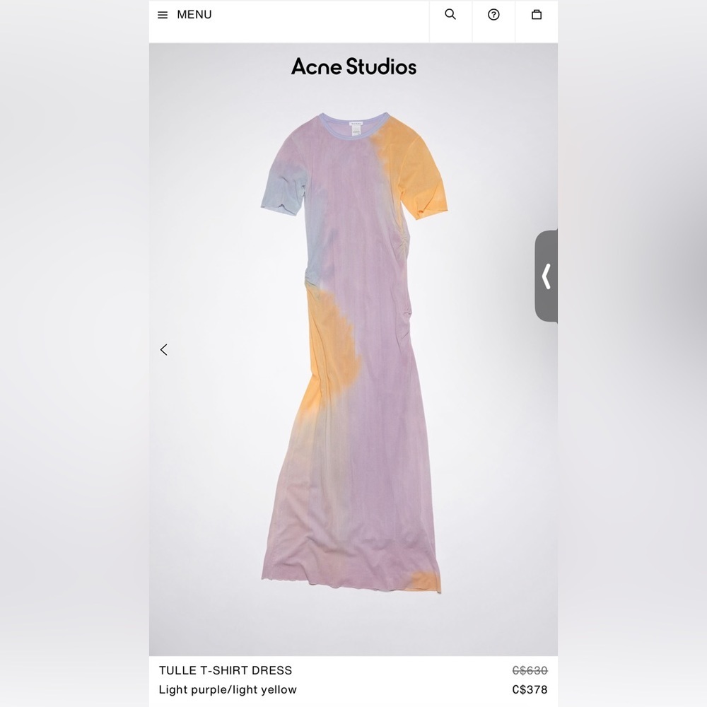 Acne Studios TULLE T-SHIRT DRESS